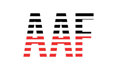 AAF three initial letter iconic line negative space minimal logo design vector template. monogram, abstract, wordmark, business, typography, minimalist, brand, company, flat, modern, unique, simple