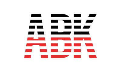 ABK three initial letter iconic line negative space minimal logo design vector template. monogram, abstract, wordmark, business, typography, minimalist, brand, company, flat, modern, unique, simple