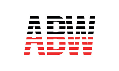 ABW three initial letter iconic line negative space minimal logo design vector template. monogram, abstract, wordmark, business, typography, minimalist, brand, company, flat, modern, unique, simple