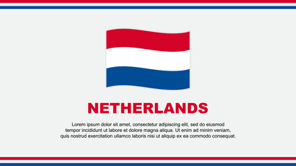 Netherlands Flag Abstract Background Design Template. Netherlands Independence Day Banner Social Media Vector Illustration. Netherlands Design