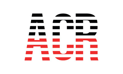 ACR three initial letter iconic line negative space minimal logo design vector template. monogram, abstract, wordmark, business, typography, minimalist, brand, company, flat, modern, unique, simple