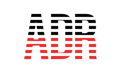 ADR three initial letter iconic line negative space minimal logo design vector template. monogram, abstract, wordmark, business, typography, minimalist, brand, company, flat, modern, unique, simple