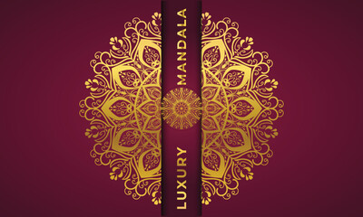 Luxury mandala background with golden arabesque pattern Arabic Islamic east style.