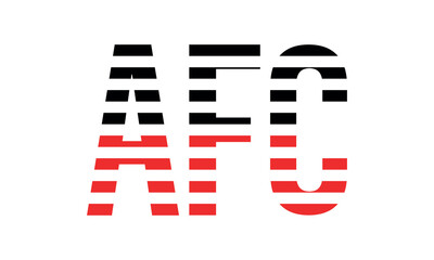 AFC three initial letter iconic line negative space minimal logo design vector template. monogram, abstract, wordmark, business, typography, minimalist, brand, company, flat, modern, unique, simple
