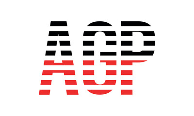 AGP three initial letter iconic line negative space minimal logo design vector template. monogram, abstract, wordmark, business, typography, minimalist, brand, company, flat, modern, unique, simple