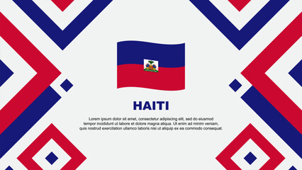 Haiti Flag Abstract Background Design Template. Haiti Independence Day Banner Wallpaper Vector Illustration. Haiti Template