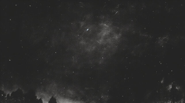Dust scratch overlay. Light flare. Old film texture.. old grunge effect with a black and white background with light particles.dark abstract empty space background.. stars and clouds