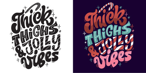 2024. New year holiday greeting card. Merry Christmas and happy new year - cute postcard.  Lettering label for poster, banner, web, sale, t-shirt design. 