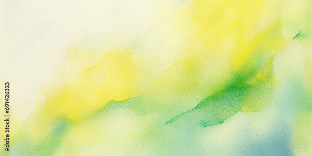 Canvas Prints abstract watercolor background with yellow and green color, generative ai