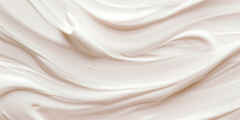 Background image of the cream surface, cream texture, Generative AI