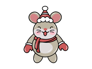 Mouse Illustration for Christmas Day
