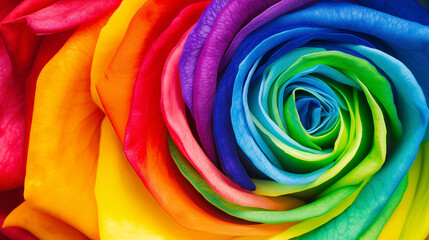 rainbow rose - obrazy, fototapety, plakaty