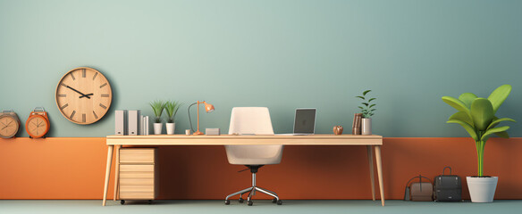 Creative minimal workspace. modern office desk