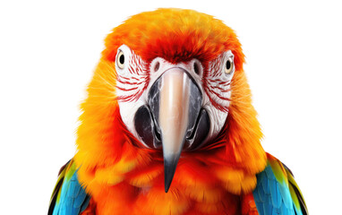 Parrot Elegance On Isolated Background