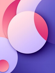 Abstract circles shape background in pastel purple and pink colors