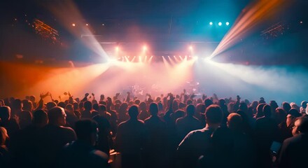 Bright spotlights at the concert