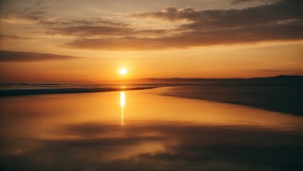 Fototapeta premium Morning sunrise scenery, Generative AI