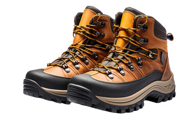 Hiking Boots On Transparent Background