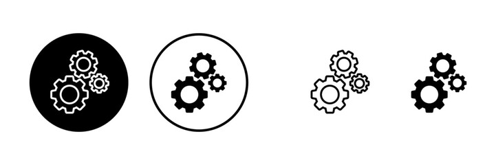 setting Icons set. setting vector icon. Cog settings Icon Symbol. Gear