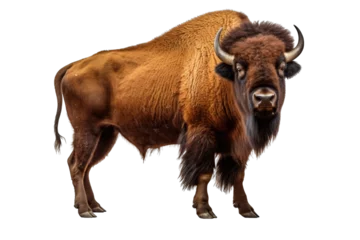 Photo sur Plexiglas Bison bison PNG isolated on white transparent background