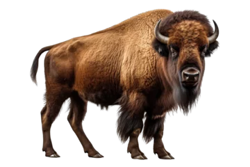 Rolgordijnen big bison PNG isolated on white transparent background © MAXXIMA Graphica