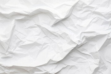 Obraz premium A crumpled piece of paper, white crumpled paper texture background, Generative AI