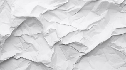Obraz premium A crumpled piece of paper, white crumpled paper texture background, Generative AI