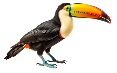 Toucan bird isolated on a transparent background.