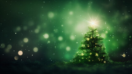 Fototapeta na wymiar Green Christmas Tree