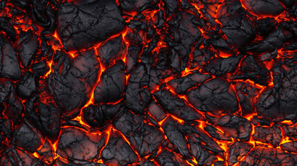 Red lava texture background, Generative AI