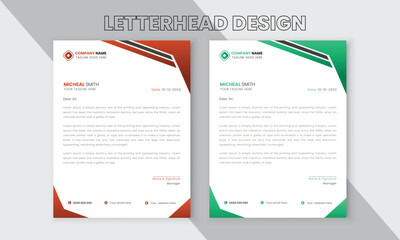 Vector letterhead design template Creative, simple and minimalist.