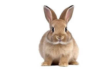 Obraz premium The adorable rabbit: A delightful and close-up portrait of a fluffy, endearing rabbit, showcasing its charming personality with its soft fur and expressive eyes.