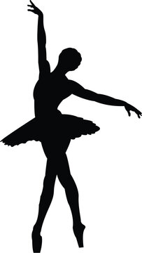 Ballerina silhouette Instant Download SVG, EPS, PNG, JPG, DXF Digital Download