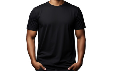 Trendy and Relaxed Men's T-Shirts isolated on a transparent background. - obrazy, fototapety, plakaty