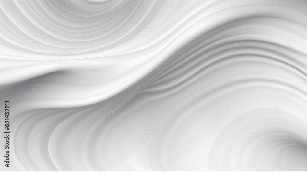Wall mural white background with wavy pattern, generative ai