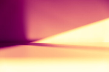 Magenta background for product presentation with shadow and light from windows