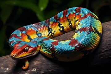 Obraz premium snake in the grass. 