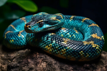 Obraz premium snake in the grass. 