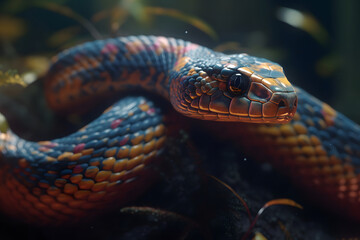 Fototapeta premium close up of a snake. 