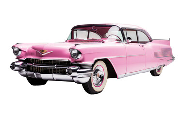 Pink Cadillac On Transparent Background