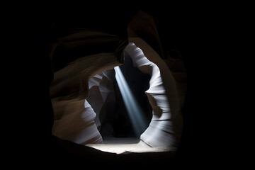 Antelope Canyon - abstract background. Travel and nature concept. Neural network AI generated art