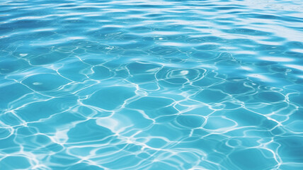 Blue water pool surface - obrazy, fototapety, plakaty