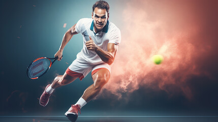 tennis player in action 