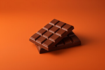 Chocolate bar isolated on clean background