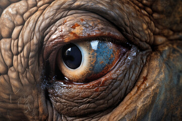 Ojo de elefante visto de cerca.