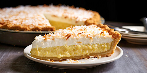 Classic Coconut Cream Pie with a creamy coconut custard filling and a toasted coconut topping