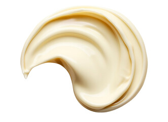 White condensed milk, Mayonnaise drop and splash isolated on transparent background