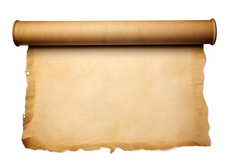 Old scroll for lettering isolated on transparent background