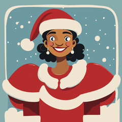 Christmas Santa Claus secret happy holidays merry Christmas reindeer vector