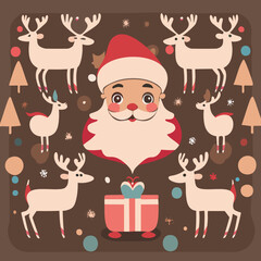 Christmas Santa Claus secret happy holidays merry Christmas reindeer vector